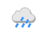 Cubierto y lluvia débil con viento entre 40 y 60 km/h Cubierto y lluvia débil con viento entre 40 y 60 km/h