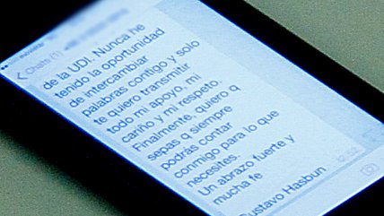 El mensaje de Whatsapp de Hasbún a Délano