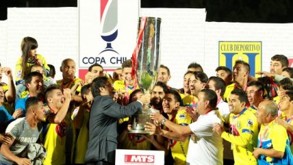 Los festejos de U. de Concepción tras obtener la Copa Chile
