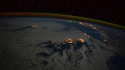   Imágenes de Islas de La Palma tomadas desde la Estación Espacial Internacional 