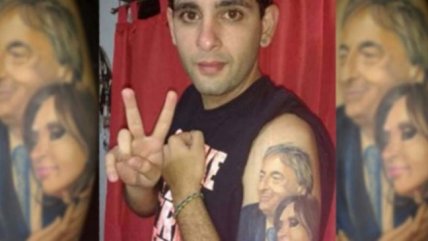   Joven se tatuó en el brazo a Néstor y Cristina Kirchner 
