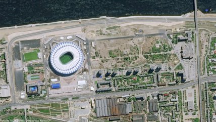 Los estadios de Rusia 2018, vistos desde el Espacio