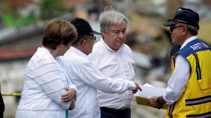   Guterres visita a las víctimas del terremoto y tsunami de Indonesia 