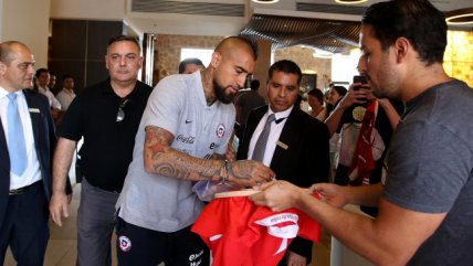 El arribo de la selección chilena a Querétaro para el duelo amistoso con México