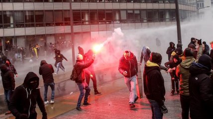   Ultraderechistas protestaron contra el Pacto Mundial sobre Migración en Bélgica 