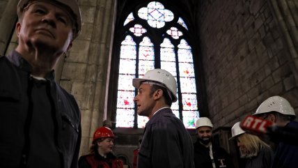   A tres años del incendio, Macron ve la reconstrucción de Notre Dame como 