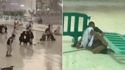   La Meca sufrió vientos huracanados de más de 80 kilómetros por hora 