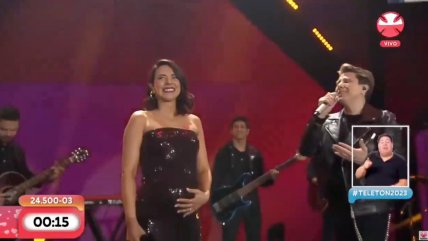   Daniela Castillo sorprendió durante el show de Andrés de León en Teletón 2023 