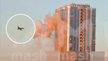   Dron ucraniano impactó contra un edificio en Rusia 