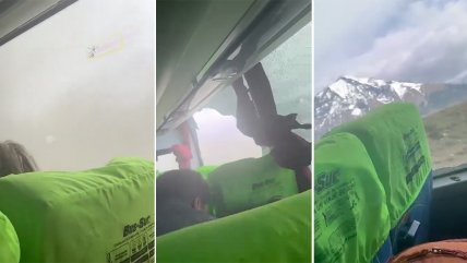   Ventolera rompió vidrios de un bus de turistas en Torres del Paine 