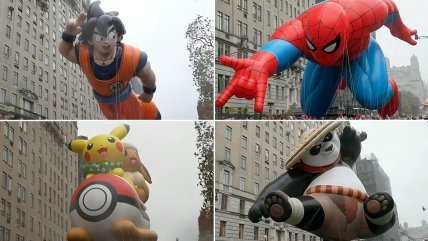   Bajo la lluvia se celebró el tradicional desfile de Acción de Gracias en Nueva York 