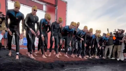   Así fue el inicio de las competencias en el Ironman 70.3 de Pucón 2025 