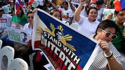  Filipinas: Cientos de personas se manifestaron en apoyo al expresidente Rodrigo Duterte  