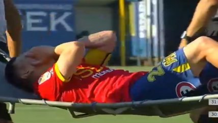   Pablo Aránguiz se lesionó y salió desconsolado después del gol de O'Higgins a Unión Española 