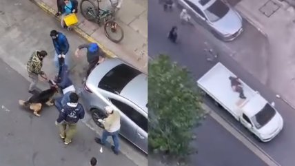   De película: Motochorro retenido en Santiago fue rescatado por cómplices en camión 