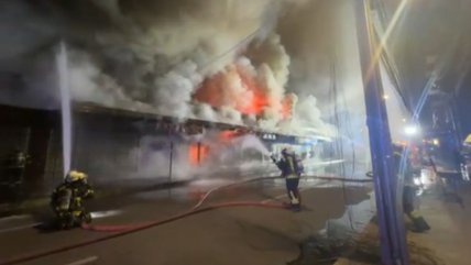   Incendio azota lo que quedaba del histórico Mercado Central de Concepción 